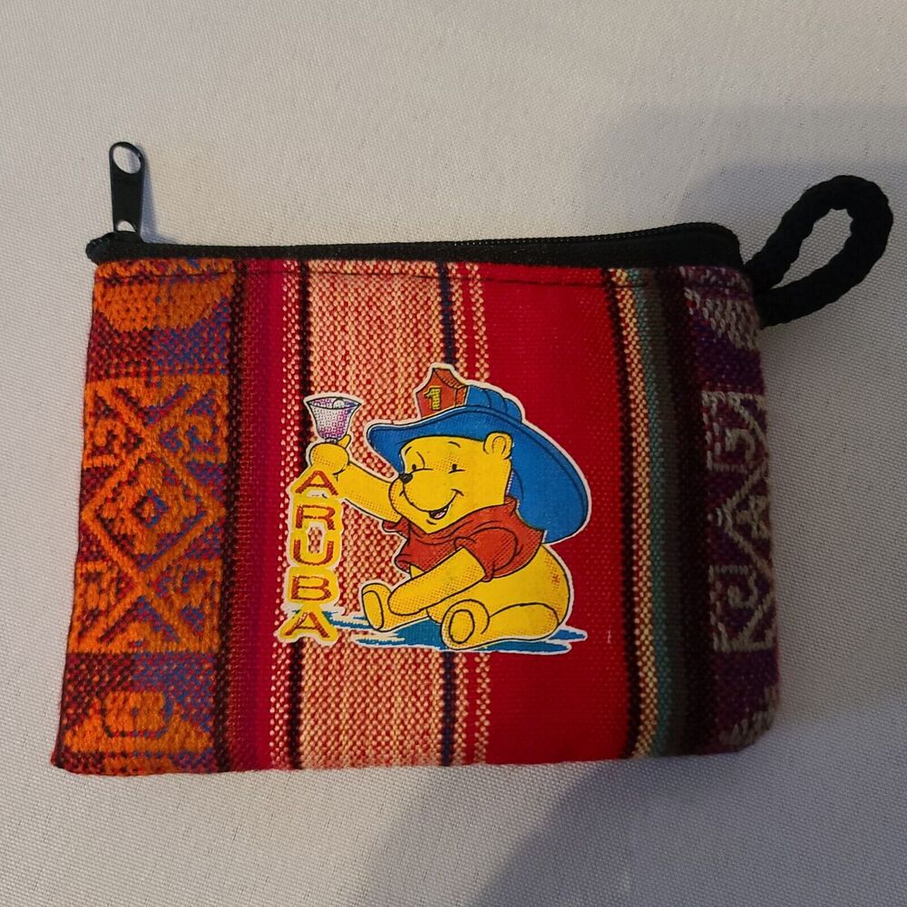 Aruba Winnie The Pooh Small Zippered Coin Purse